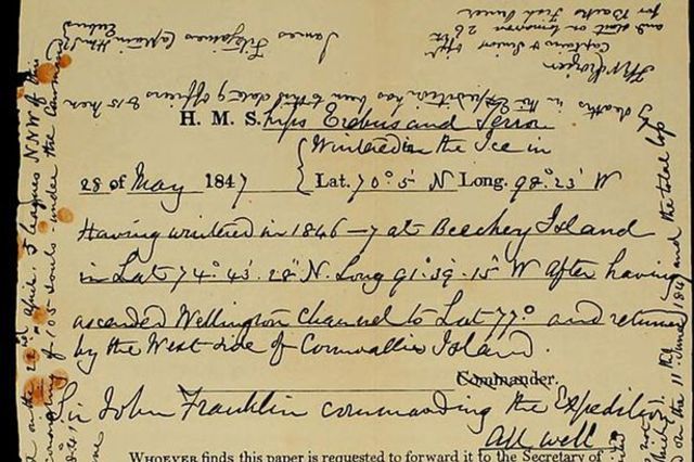 franklins crew left a second note dating 1848