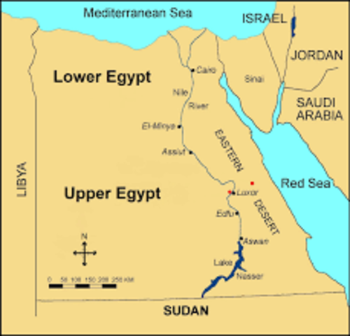 upper and lower egypt split