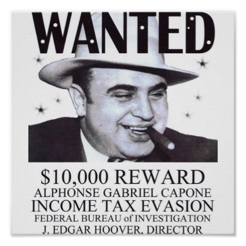 Gangster Al Capone is sentenced to 11 years in prison for tax evasion.