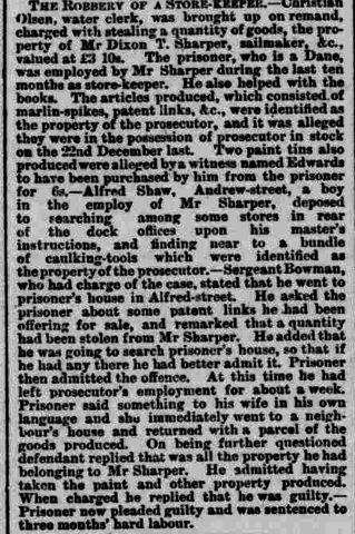 Christian Olesen robs a store