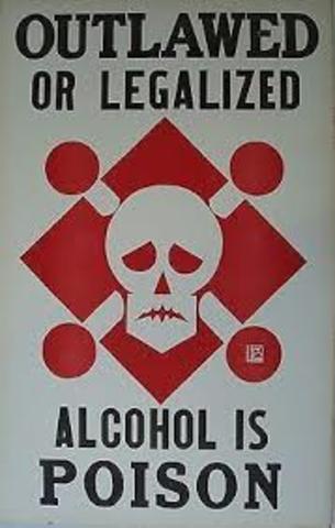 Prohibition "Experiment" by the 18th Amendment