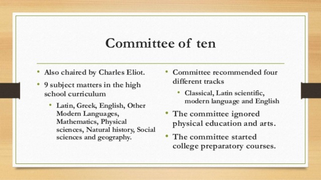 Committe of Ten