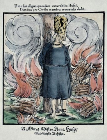 Jan Hus was burned at the stake