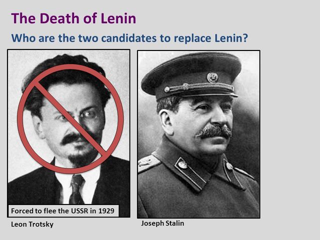 Stalin murdered Leon Trotsky, his rival.