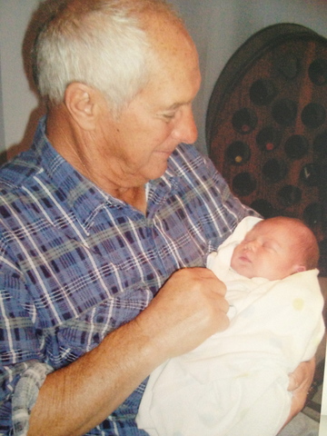 3 days old and having cuddles with my Nonno