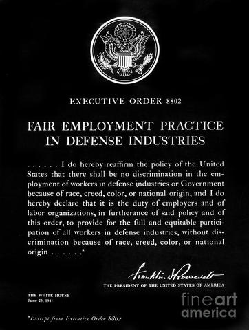 FDR's response and passage of Fair Employment Practice Committee