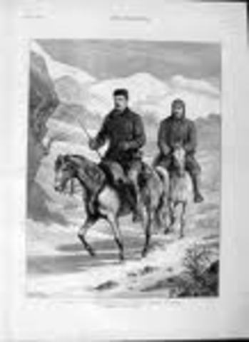 He travelled on horseback 1000 miles eastwards from Constantinople