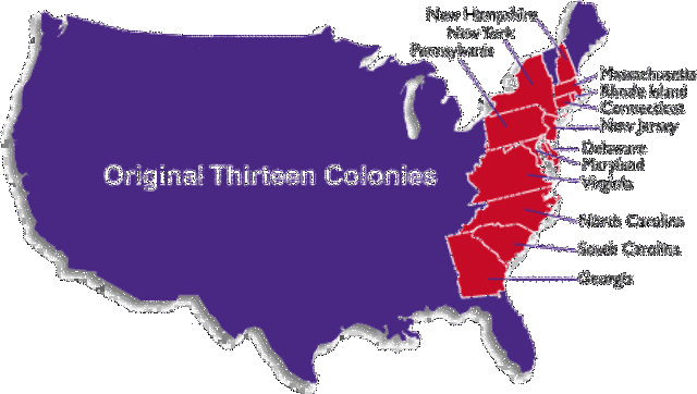 Thirteen English colonies in North America