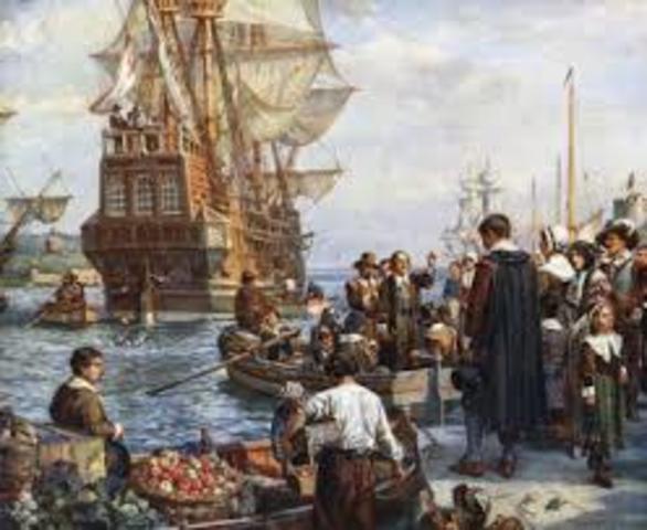The Pilgrims sailed to the Americas