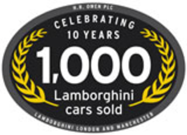 H.R OWEN sold 1,000 lamborghini's in 10 years