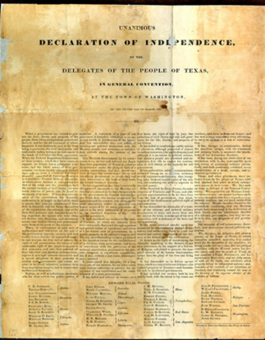 Texas Declaration Of Independence