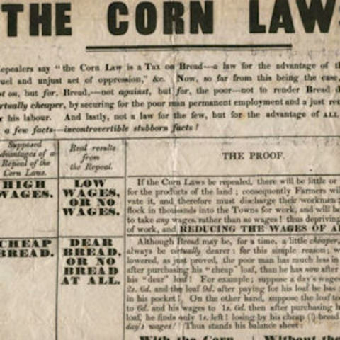 Repeal of Corn Laws - England