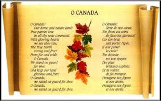 English lyrics for O canada