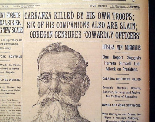 Carranza Assasinated