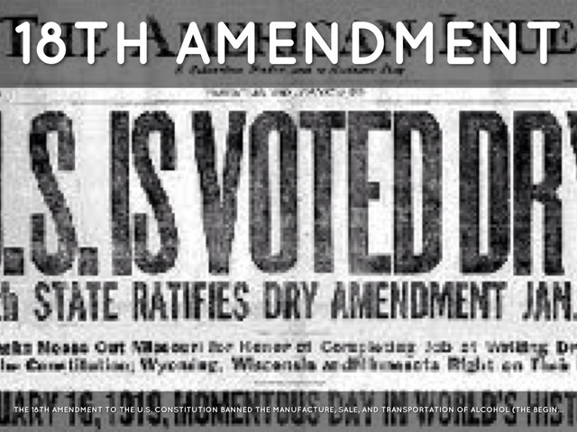 Ratification of the 18th Amendment