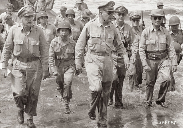 MacArthur lands in the Philippines