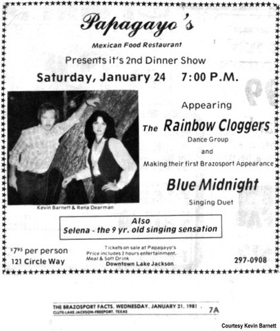 Selena y Los Dinos performs for the first time at family owned resturant in 1980