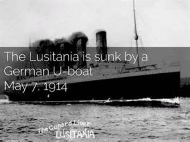 Lusitania sinks