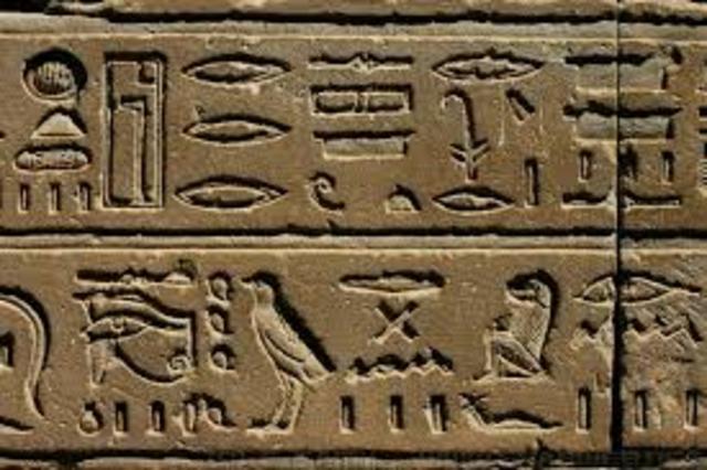 Last use of hieroglyphic writing