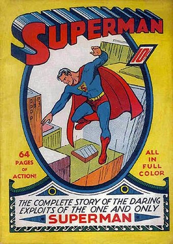 superman was first seen in the comic books