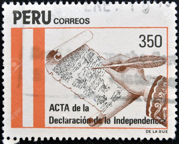 declaration in peru(simon Bolvivar and Jose de san Martin