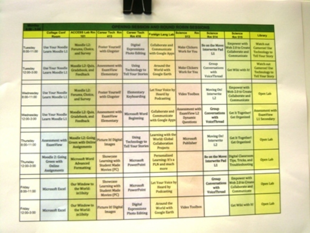 Each day, you must choose between the many enticing course offerings.