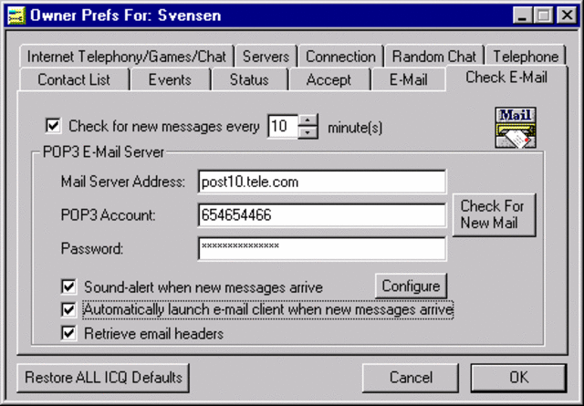 Primera version de ICQ