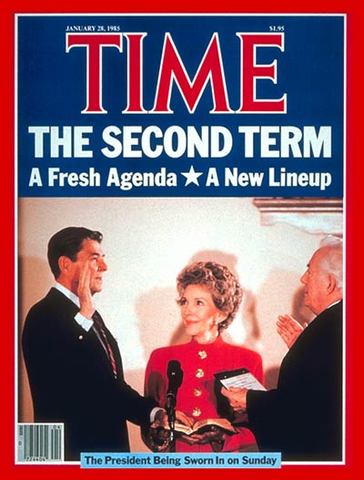 Reagan re-elected as president
