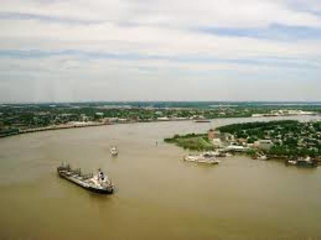 The Mississippi river crossing