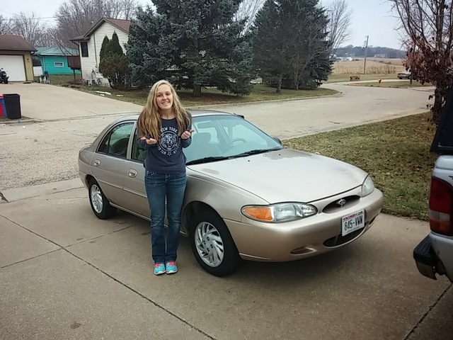 yo recibí un coche nuevo.