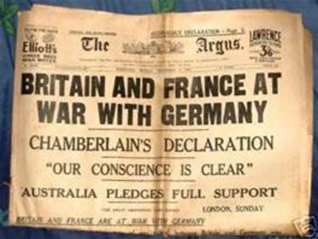 WW2 breaks out in Europe