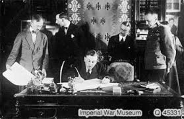 Russia signs a Treaty of Brest-Litovsk