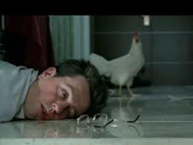 Dino hat einen Kater und muss das Haus zu reinigen