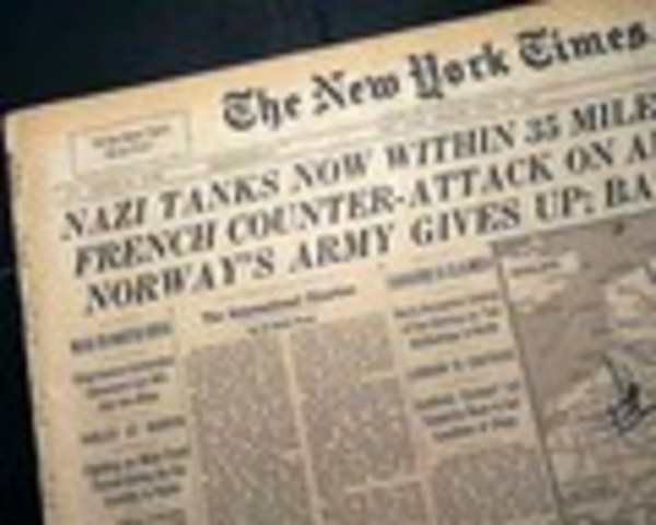 Norway surrenders to the Germans