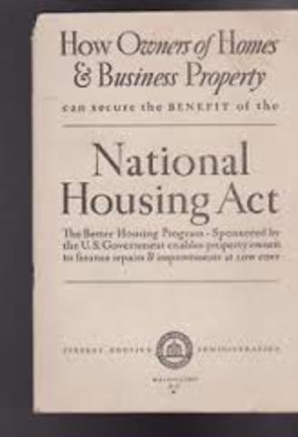 New Deal Policies-  National Housing Act of 1934
