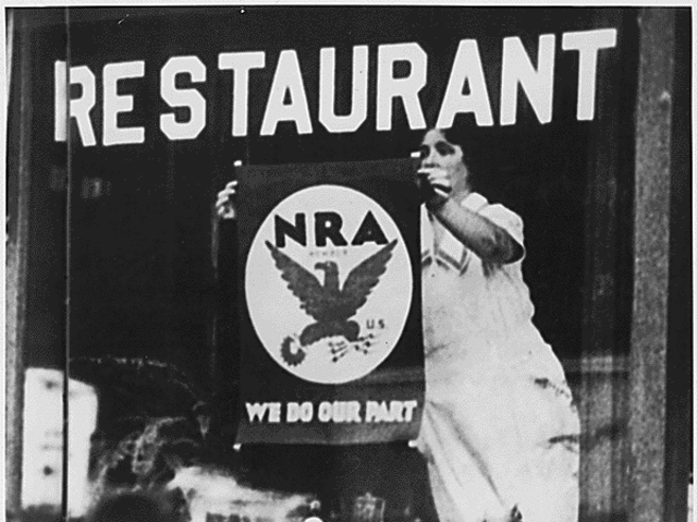The National Industrial Recovery Act created NRA to enforce codes of fair competition, minimum wages, and to permit collective bargaining of workers.