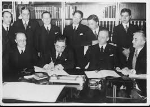 Siging of the Anti-Comintern Pact