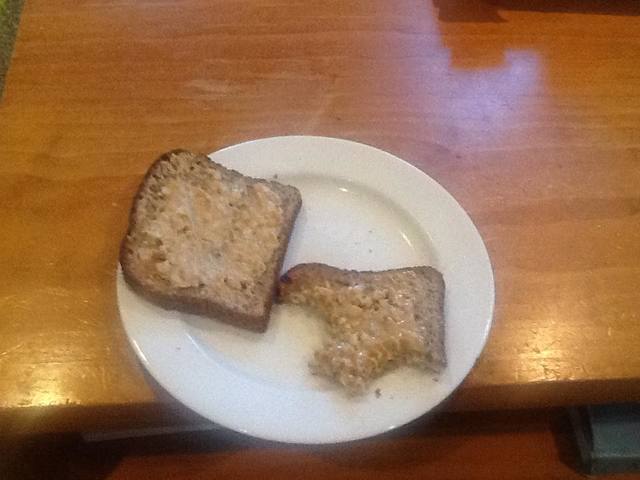 Making toast for breakfast