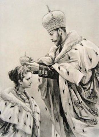 Czar Nicholas is being Crowned