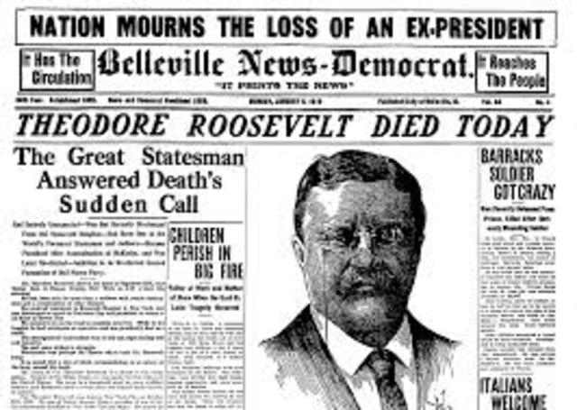 Teddy Roosevelt Dies