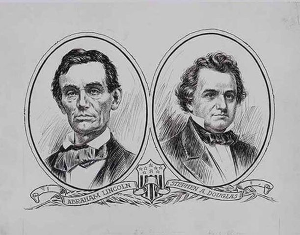 Abraham Lincoln and Stephen Douglas