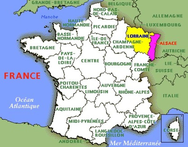 France loses alsace and loraine to germany