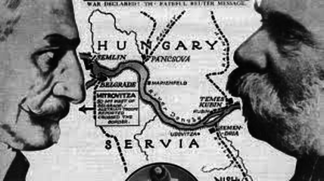 Austria Hungary declares war on serbia