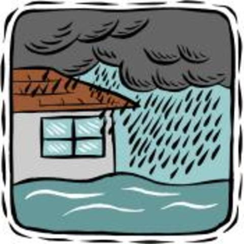 Rain, rain, rain - Roads flooded, no school.