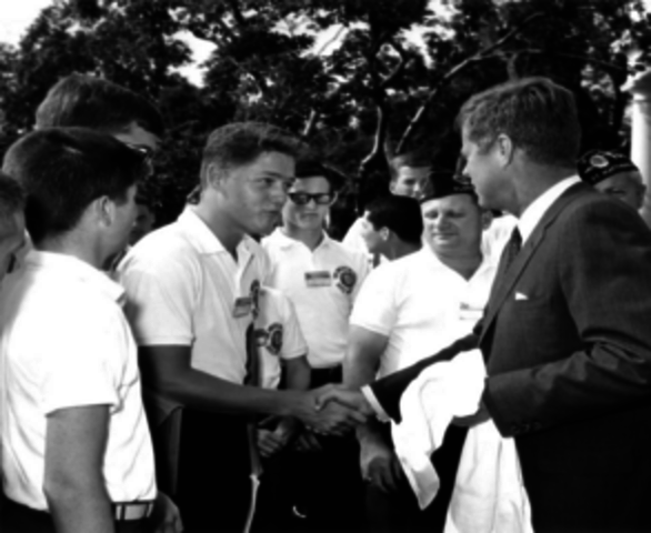 Bill Clinton meets  JFK