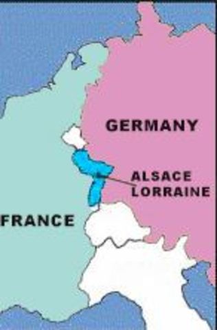 France losses Alsace & Loraine to germany