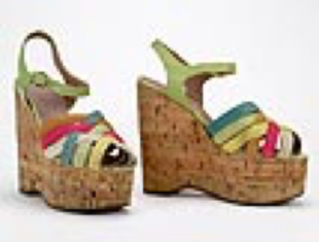 Cork platform sandals