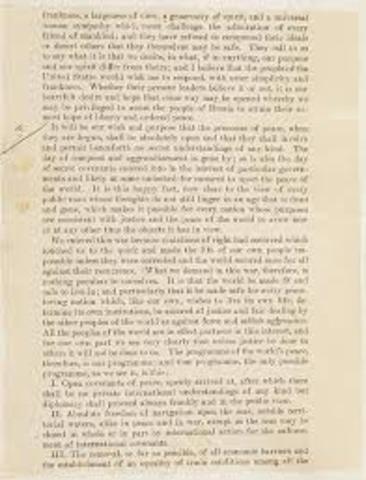 Fourteen Points proposed