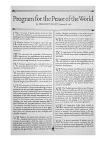 Fourteen Points Proposed