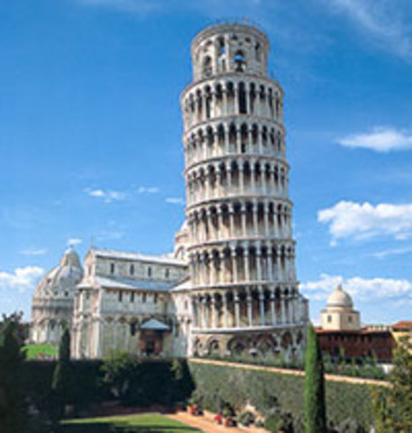 La torre de pisa a punto de desplomarse